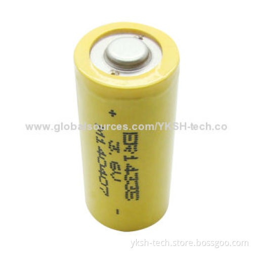 Hot-sale Super ER Cylindrical Lithium Thionyl Chloride Battery with 1,650mAh Rated Capacity